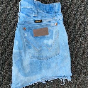 Acid Wash Wrangler Cut Off Shorts
